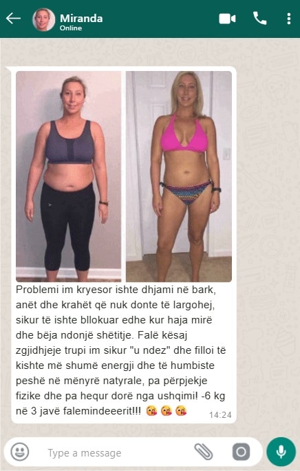 Donna prima e dopo trattamento Slimfit Draining 1x49 AL.