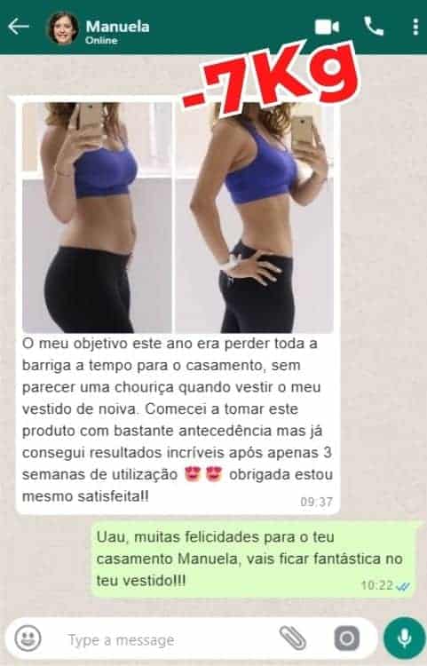 Testimonianza di perdita di peso di Manuela dopo drenaggio detox.