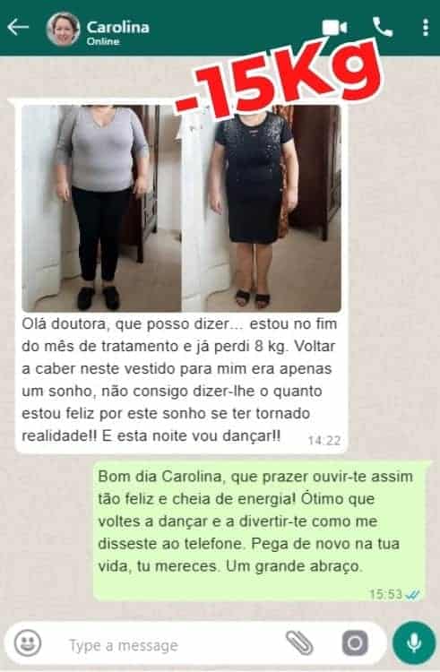 Prima e dopo la perdita di peso di 15kg con drenaggio detox.