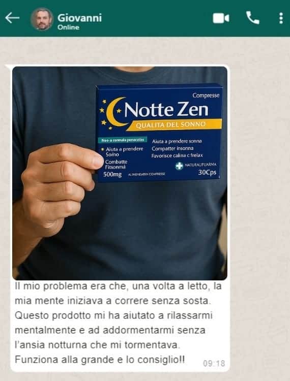 Integratore Notte Zen per favorire il sonno e rilassarsi.