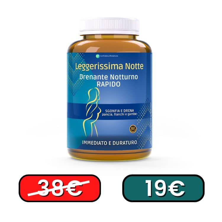 Integratore Drenante Notte per gonfiore e ritenzione idrica.