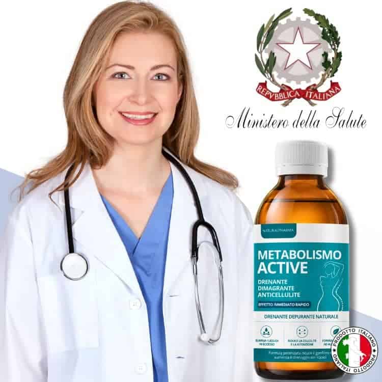 Dottore con stetoscopio e prodotto drenante contro la cellulite.
